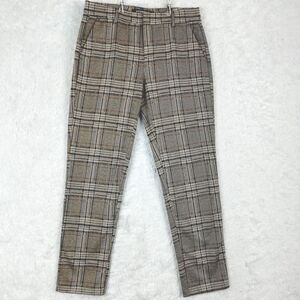 River Island Tan, Black Glen Plaid Tailored Trousers
